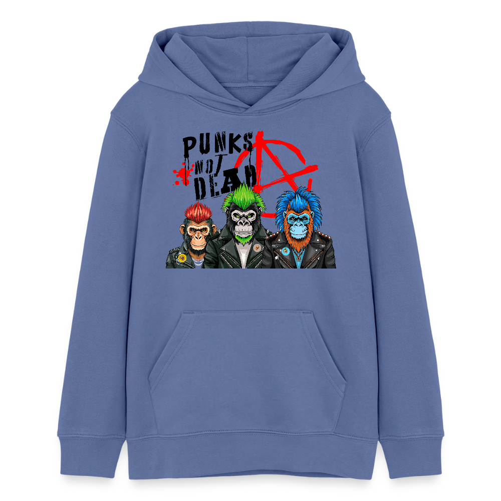 MNJS TEENS Bio-Hoodie mit PUNKS NOT DEAD PRINT - Blau