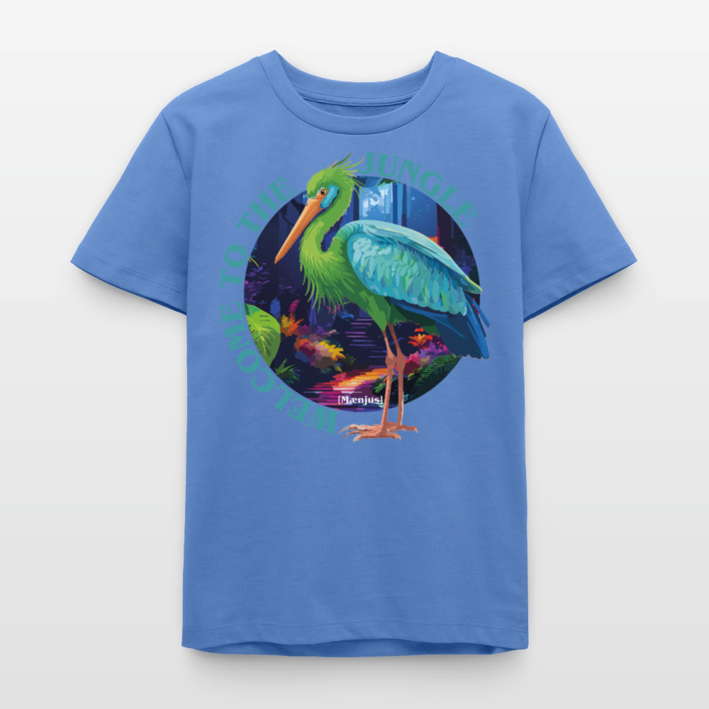 MNJS TEENS Bio T-Shirt mit WELCOME TO THE JUNGLE PRINT - Blau