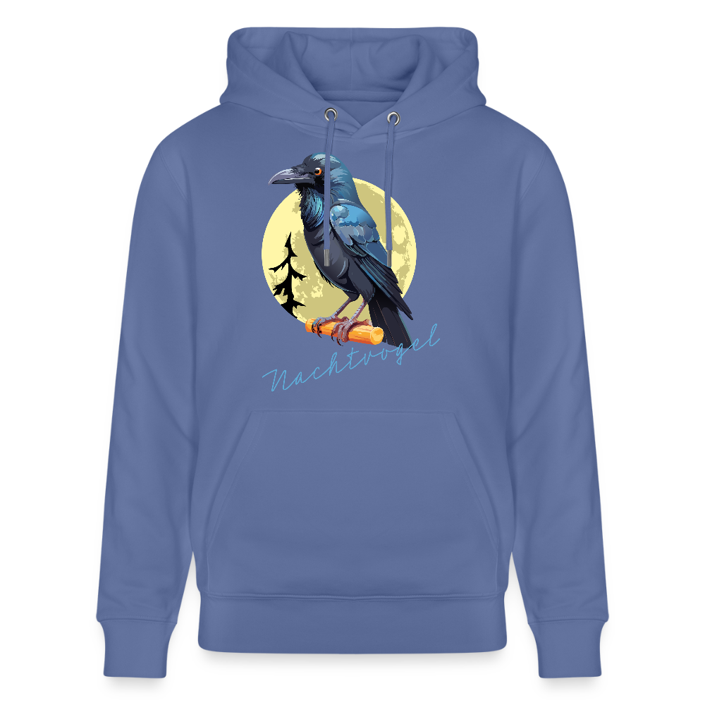 Unisex Hoodie mit NACHTVOGEL PRINT - Blau