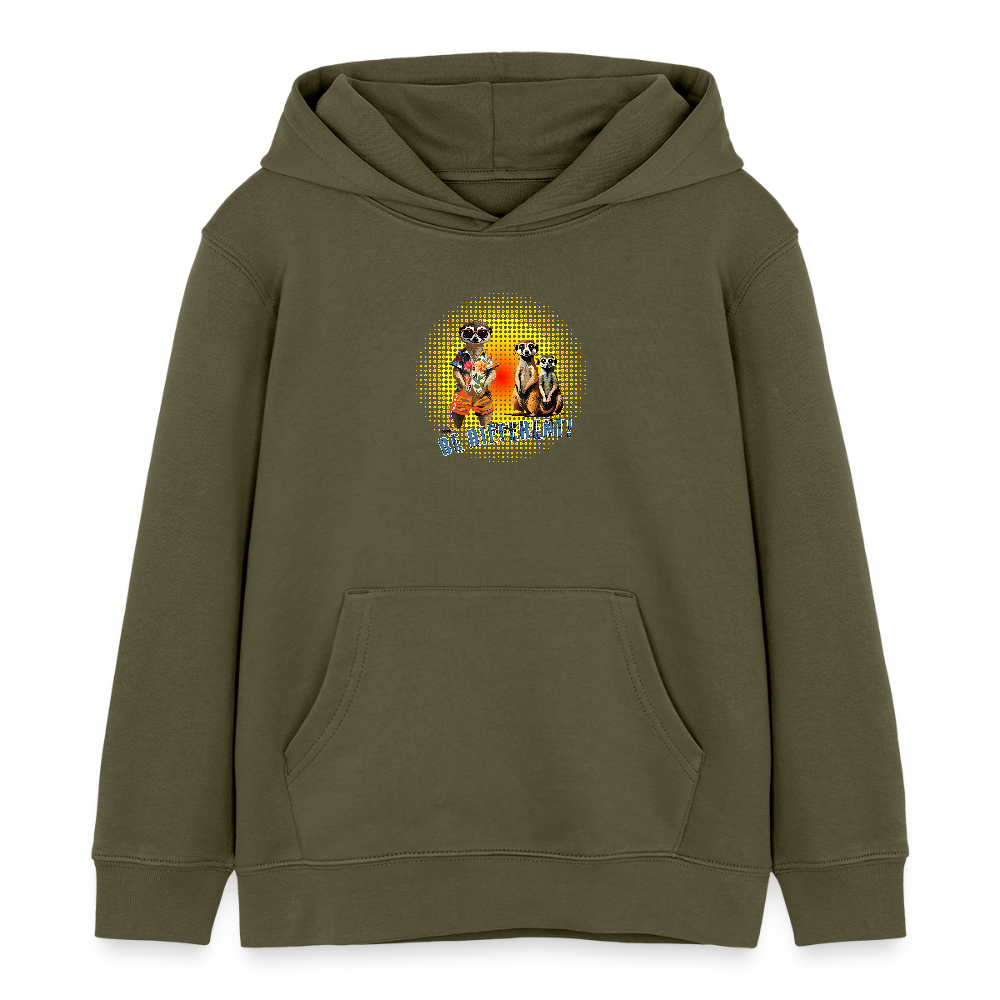MNJS KIDS Bio-Hoodie mit BE DIFFERENT PRINT - Khaki