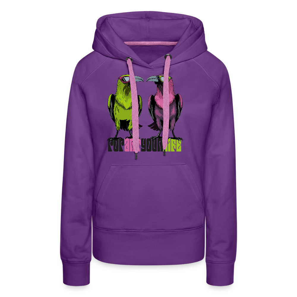 Frauen Premium Hoodie mit POPARTYOURLIFE PRINT - Purple