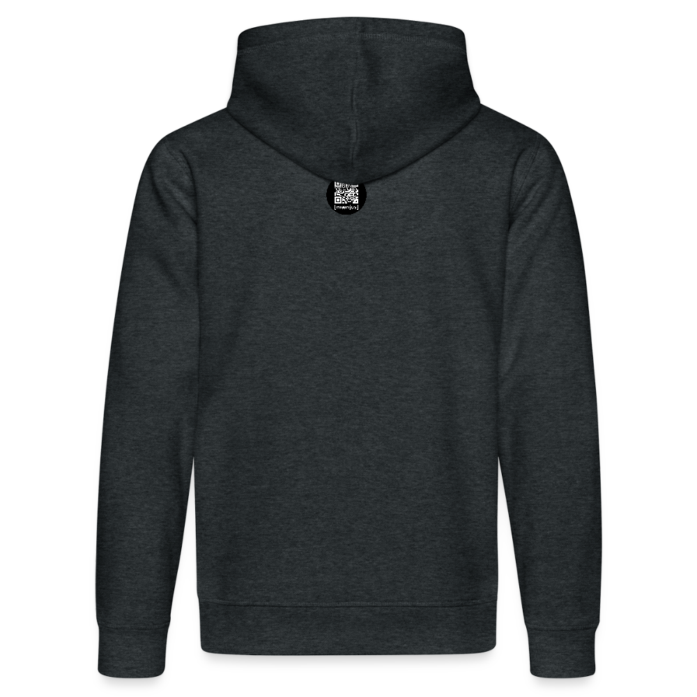 Unisex Bio-Hoodie mit MNJS CREW no limits PRINT - Dunkelgrau meliert