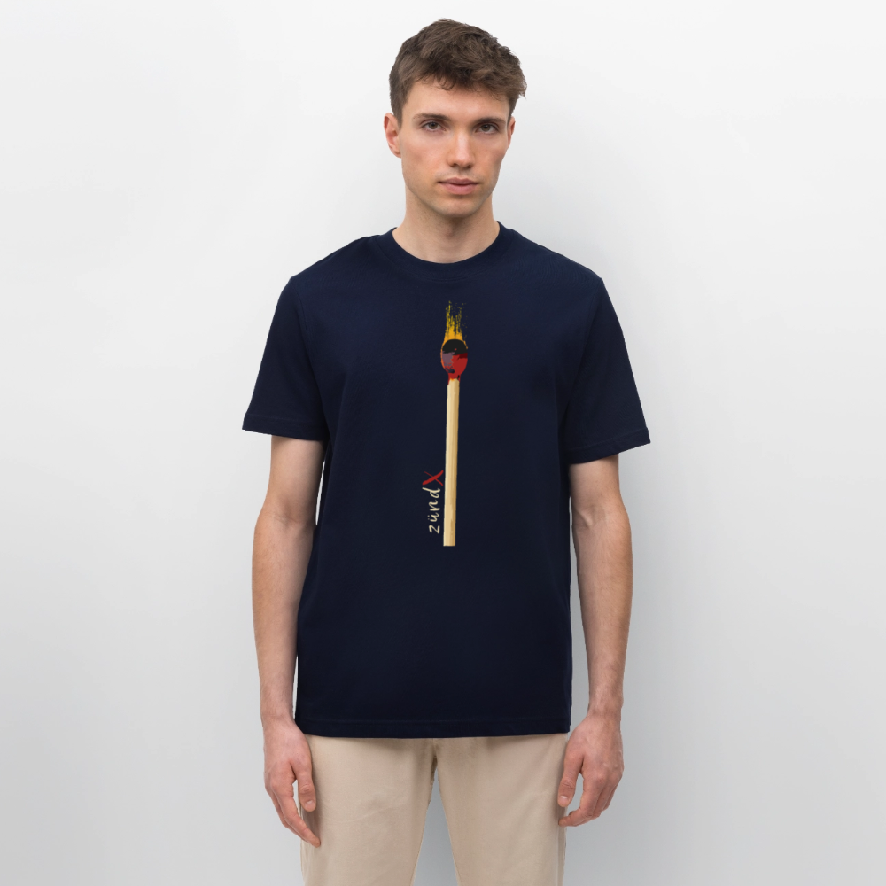 Unisex Bio-T-Shirt mit zündX PRINT - Navy