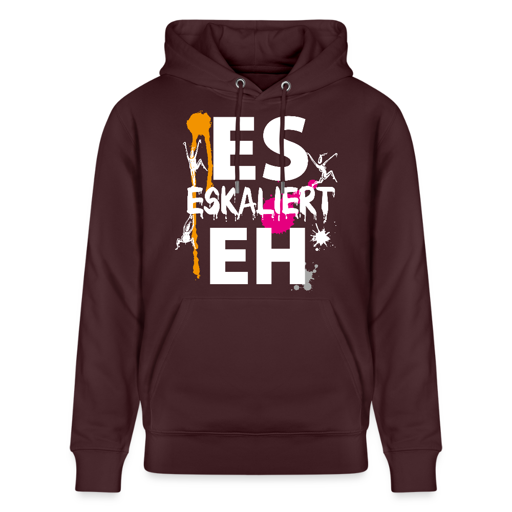 Unisex Hoodie mit ES ESKALIERT EH PRINT - Maroon