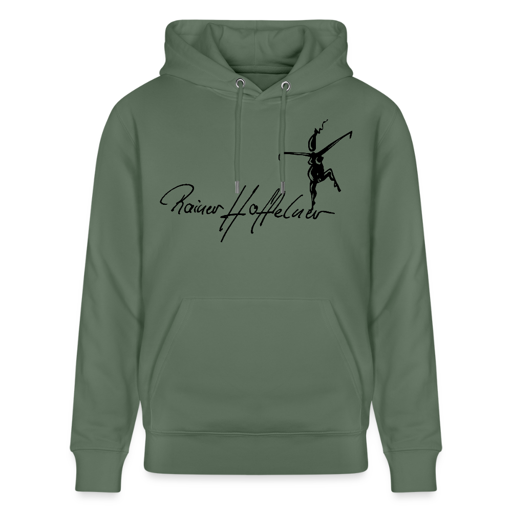 Unisex Bio-Hoodie mit TUSCHEWEIBCHEN PRINT - Tanngrün