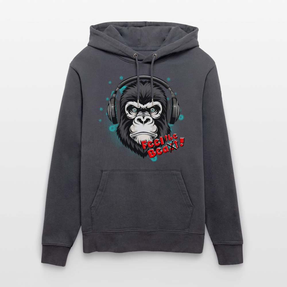 Unisex Hoodie mit FEEL THE BEA(S)T PRINT - Indigoblau