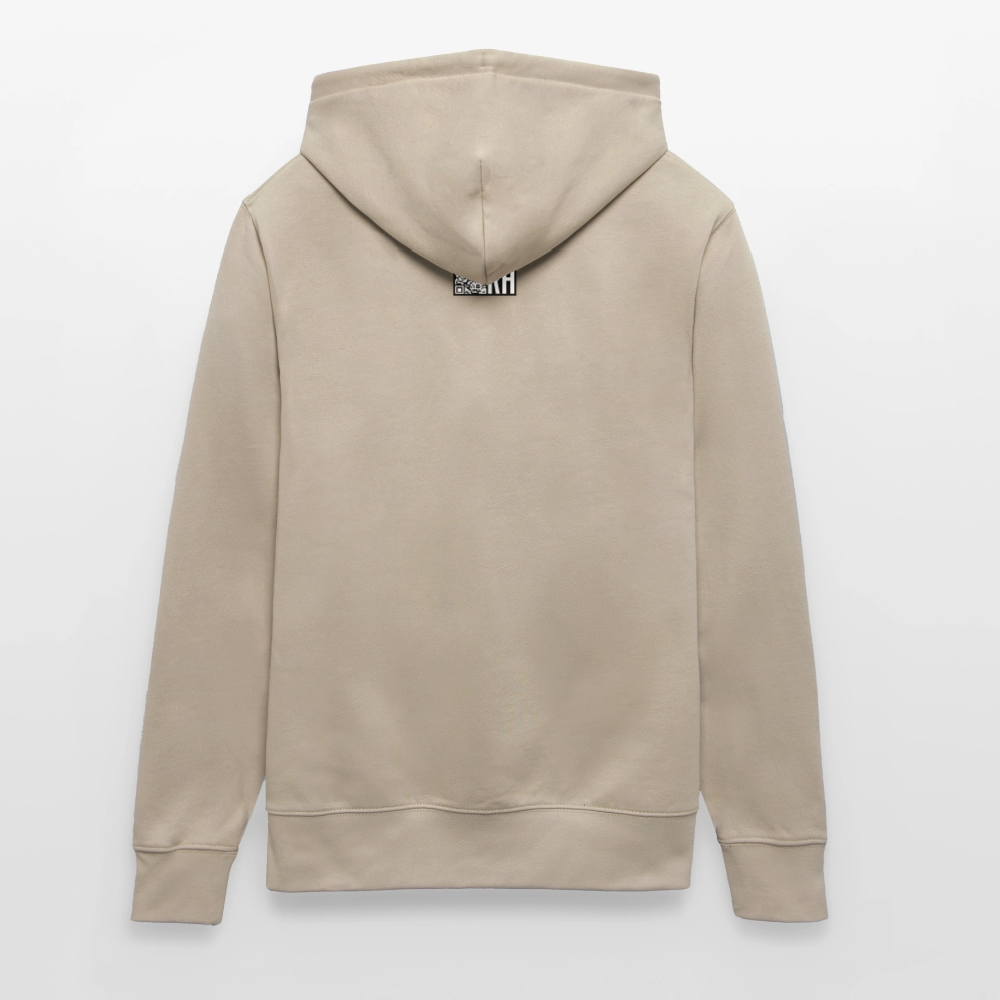 Unisex Bio-Hoodie mit MAENJUS NETWORK FASHION PRINT - Beige