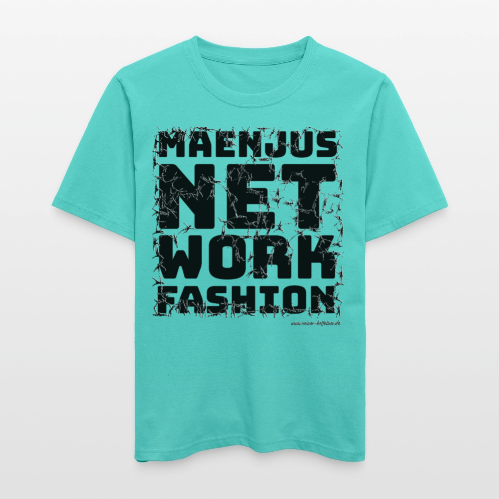 Unisex Bio-T-Shirt mit MAENJUS NETWORK FASHION PRINT - Poolblau