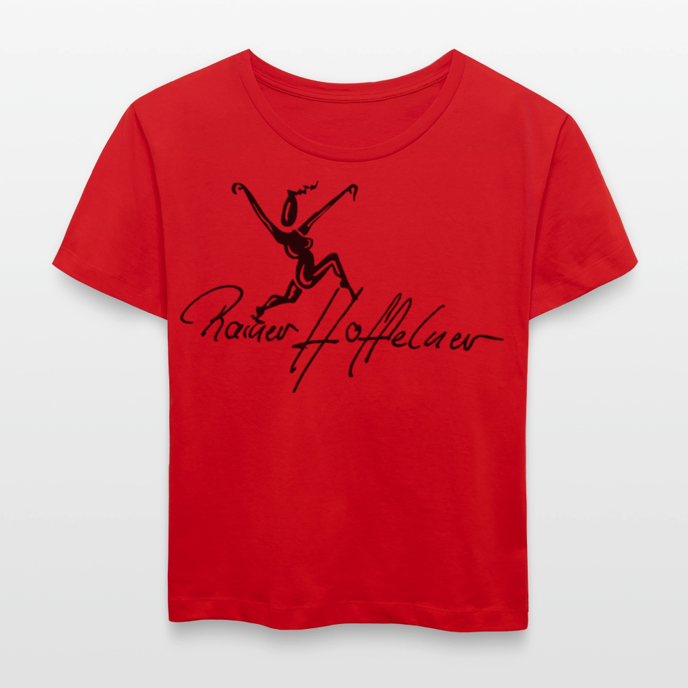 Frauen T-Shirt mit TUSCHEWEIBCHEN PRINT - Rot