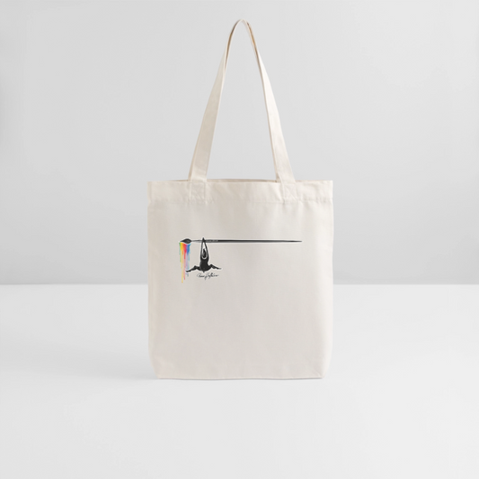 Recycelter Heavyweight Stoffbeutel mit TUSCHEMÄNNCHEN PRINT - Naturweiß