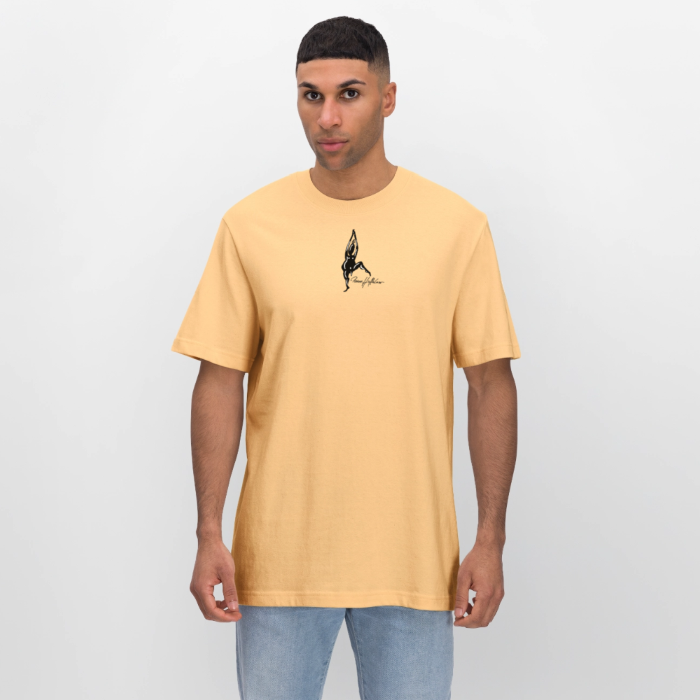Unisex Bio-T-Shirt mit TUSCHEMÄNNCHEN PRINT - Hellgelb