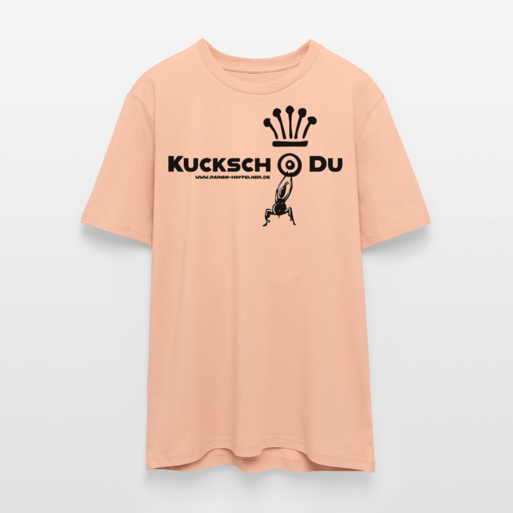 Unisex Bio-T-Shirt mit KUCKSCH DU PRINT - Pfirsich