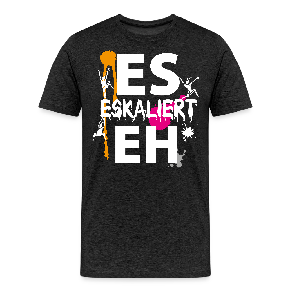Männer Premium T-Shirt mit ES ESKALIERT EH PRINT - Anthrazit