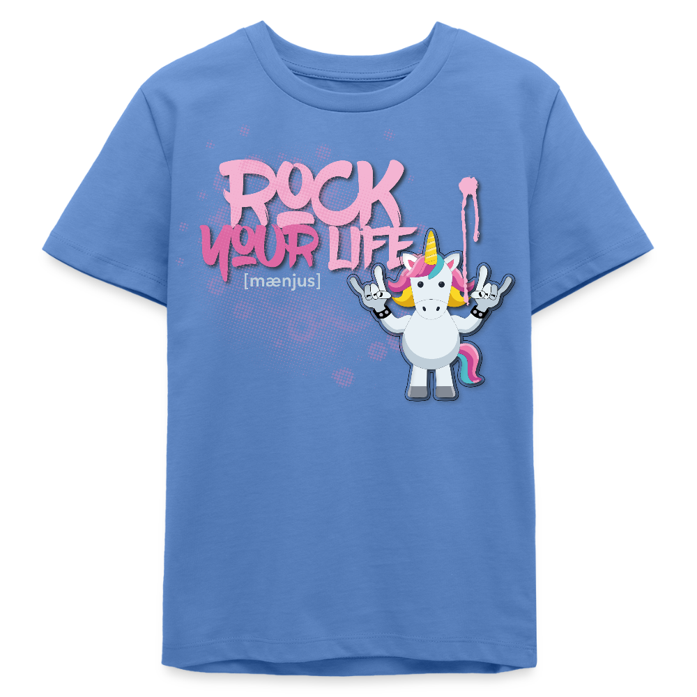 MNJS TEENS Bio T-Shirt mit ROCK YOUR LIFE PRINT - Blau