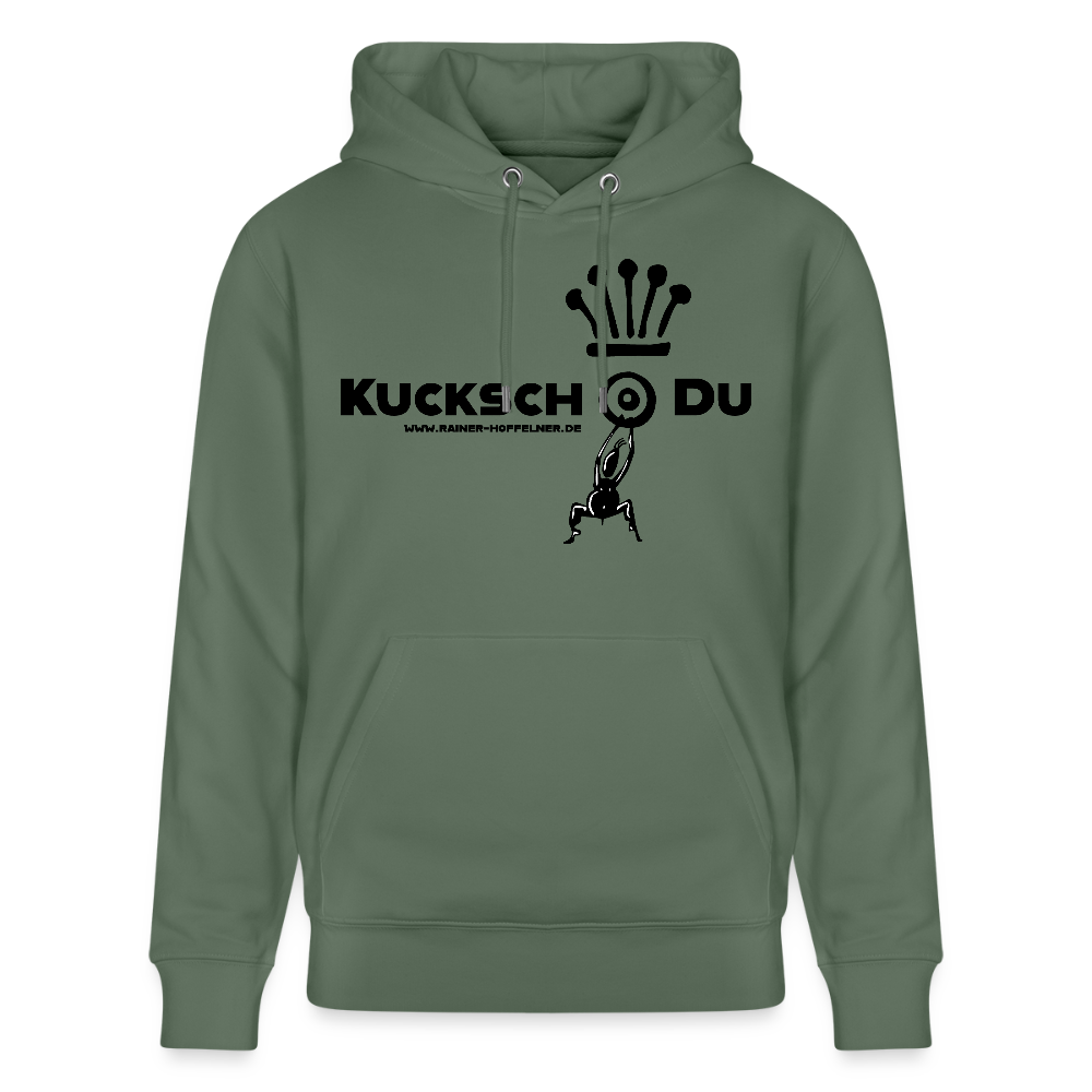 Unisex Hoodie mit KUCKSCH DU PRINT - Tanngrün