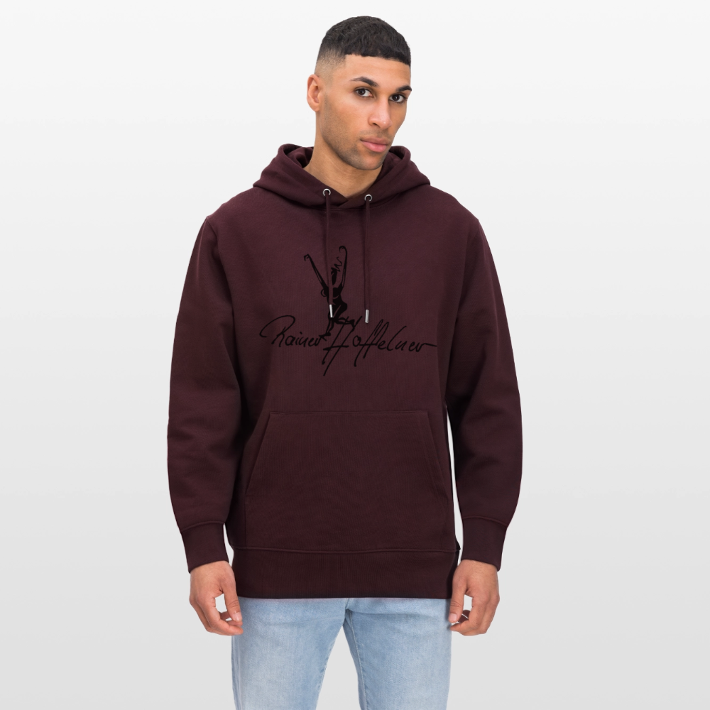 Unisex Bio-Hoodie mit TUSCHEWEIBCHEN PRINT - Maroon