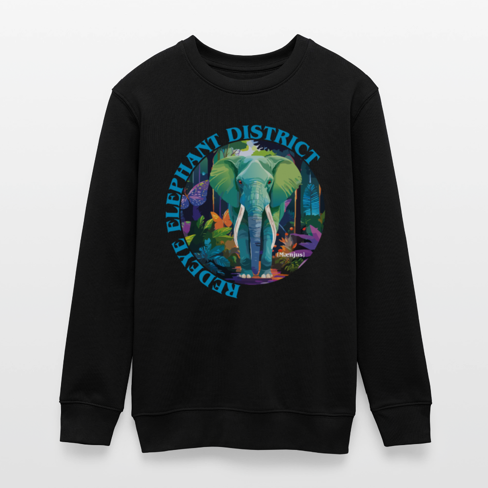 MNJS TEENS Bio Sweatshirt mit REDEYE ELEPHANT DISTRICT PRINT - Schwarz
