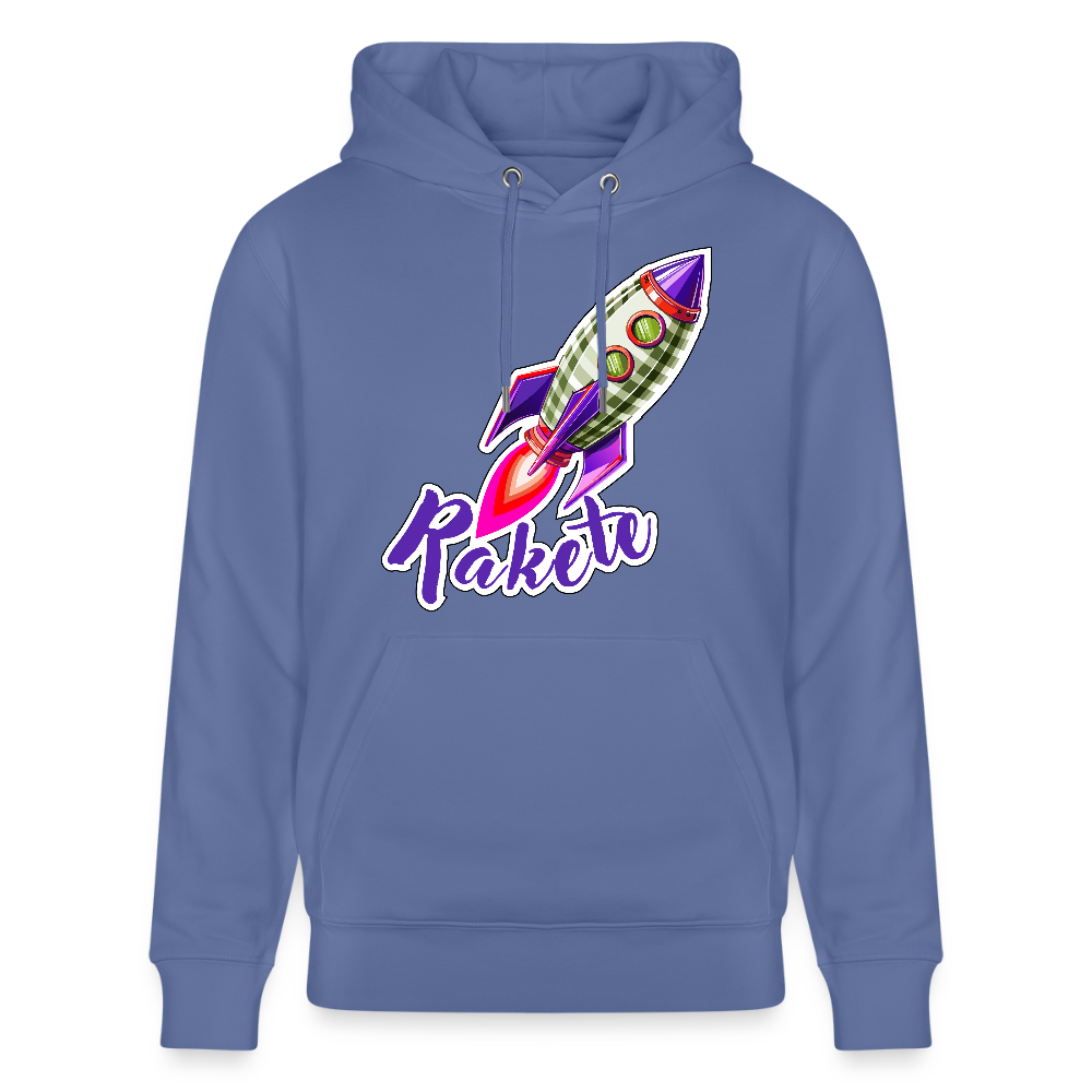 Unisex Hoodie mit RAKETE PRINT - Blau