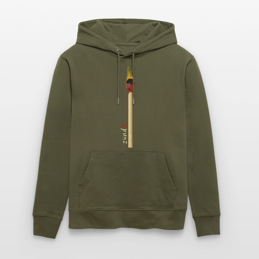 Unisex Hoodie mit zündX PRINT - Khaki Grün
