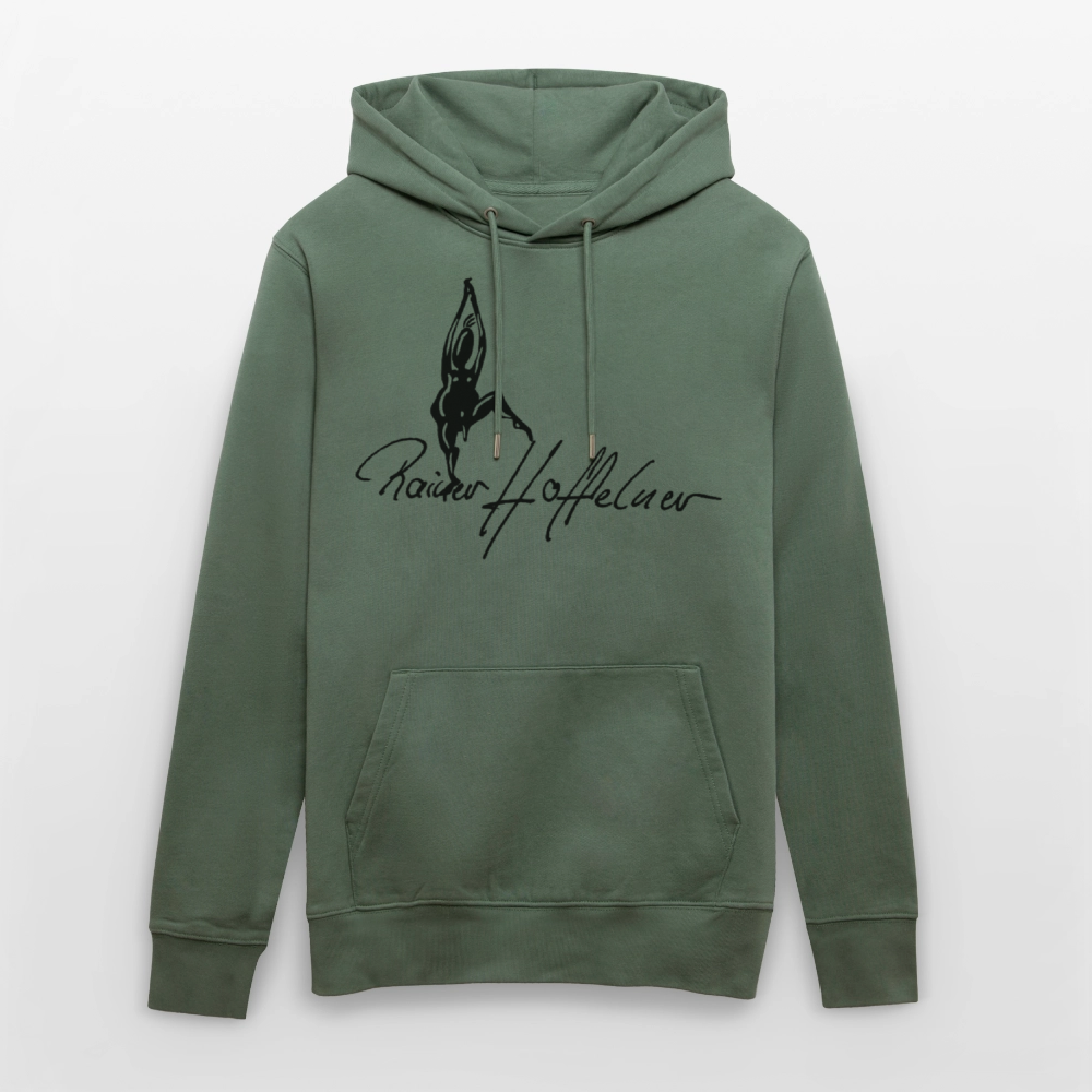 Unisex Bio-Hoodie mit TUSCHEMÄNNCHEN PRINT - Tanngrün