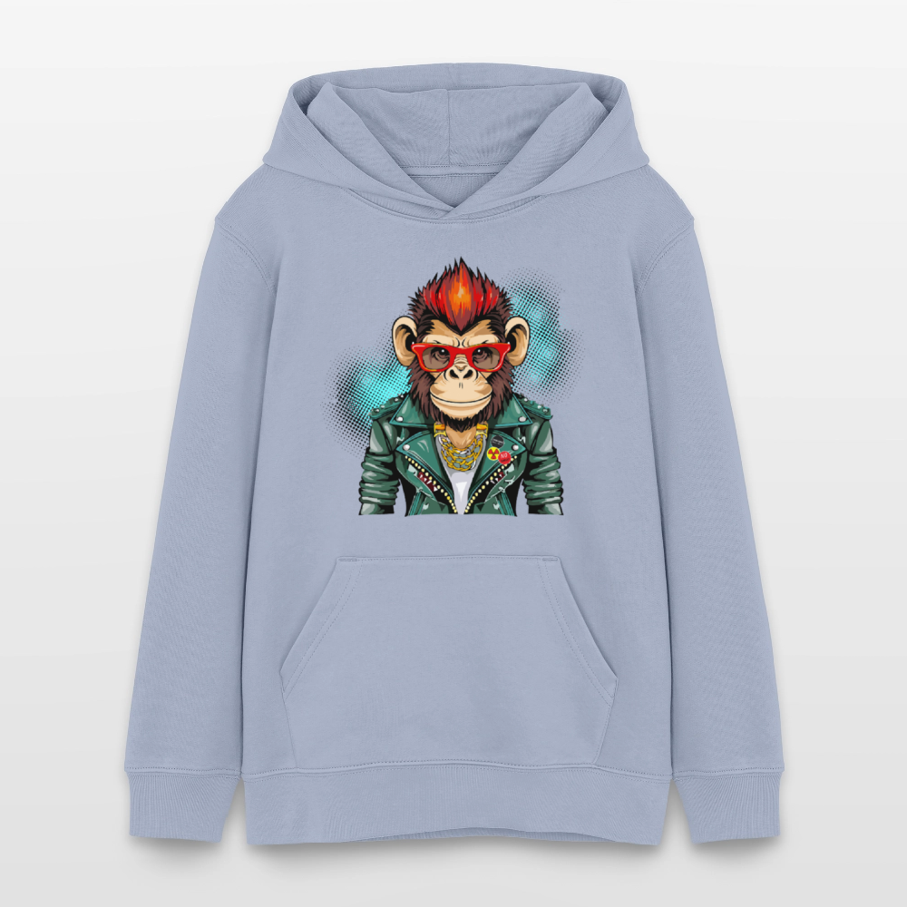 MNJS TEENS Bio-Hoodie mit MONKEY PRINT - Lavendel-Violett