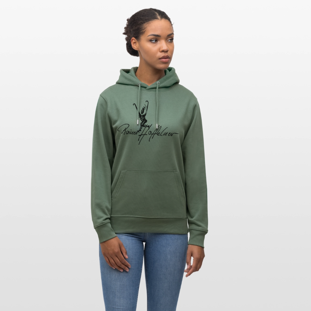 Unisex Bio-Hoodie mit TUSCHEWEIBCHEN PRINT - Tanngrün