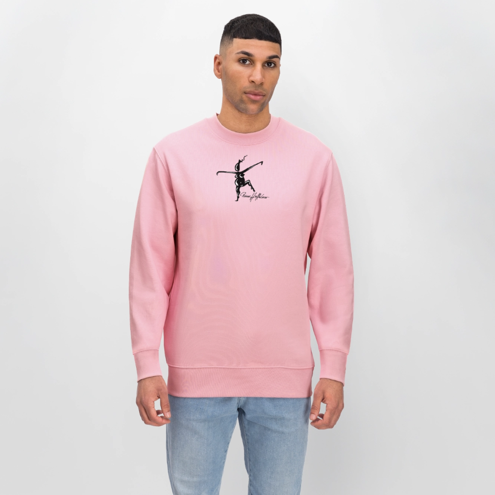 Unisex Bio-Sweatshirt mit TUSCHEWEIBCHEN PRINT - Hellrosa