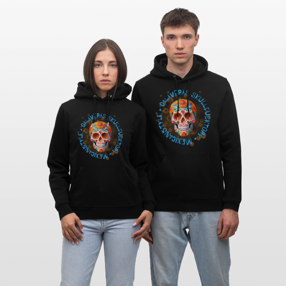 Unisex Hoodie mit CALAVERAS MEXICANSTYLE PRINT - Schwarz