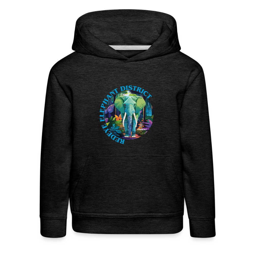 MNJS KIDS Premium Hoodie mit REDEYE ELEPHANT DISTRICT PRINT - Anthrazit