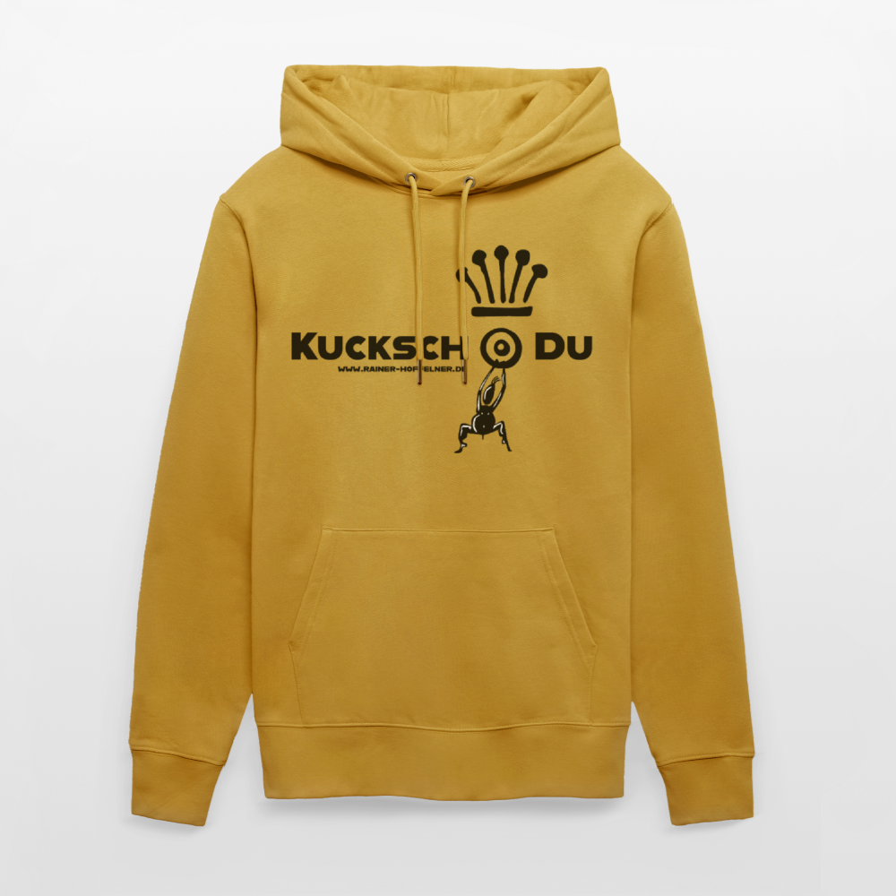 Unisex Hoodie mit KUCKSCH DU PRINT - Ocker