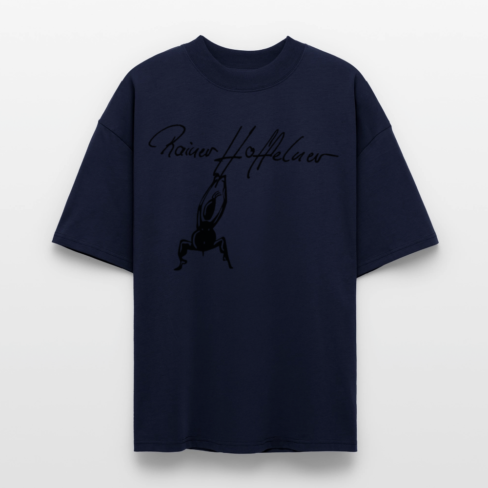 Oversized Unisex T-Shirt mit TUSCHEMÄNNCHEN PRINT - Navy