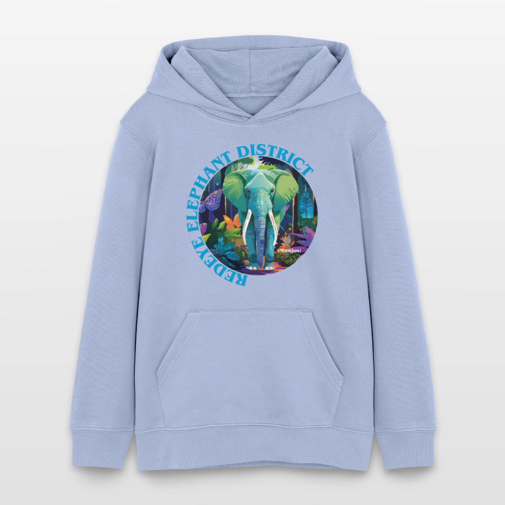 MNJS TEENS Bio-Hoodie mit REDEYE ELEPHANT DISTRICT PRINT - Sky