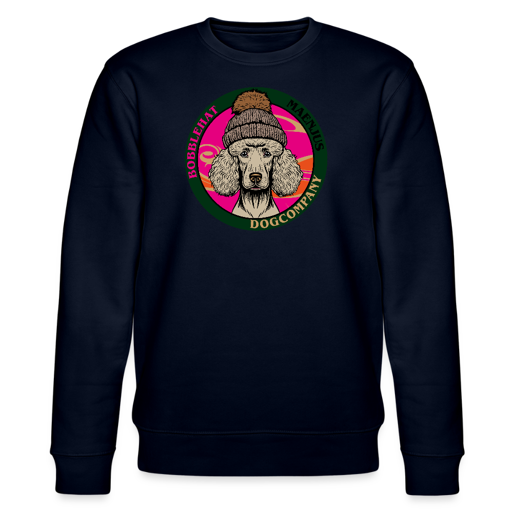 Unisex Bio-Sweatshirt mit BOBBLEHAT DOGCOMPANY PRINT - Navy
