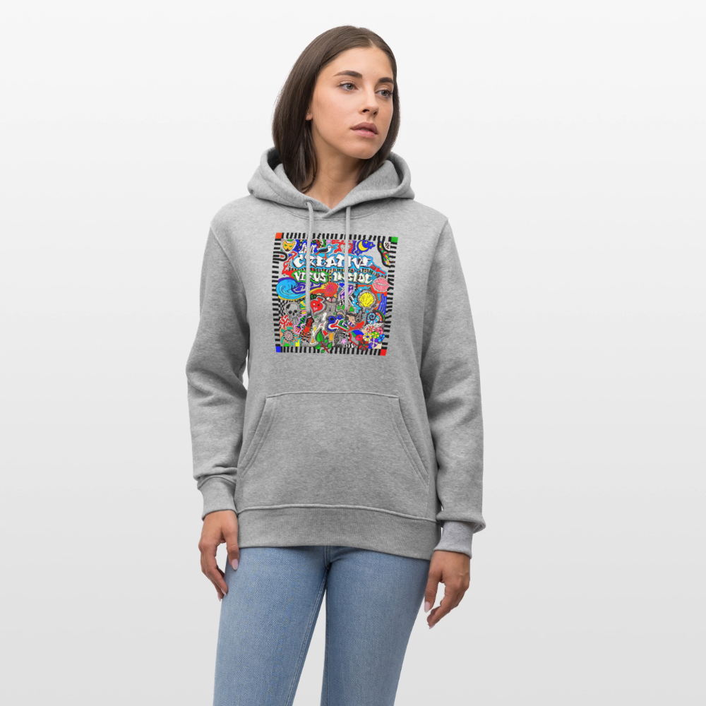 Unisex Bio-Hoodie mit CREATIVE VIRUS INSIDE PRINT - Grau meliert