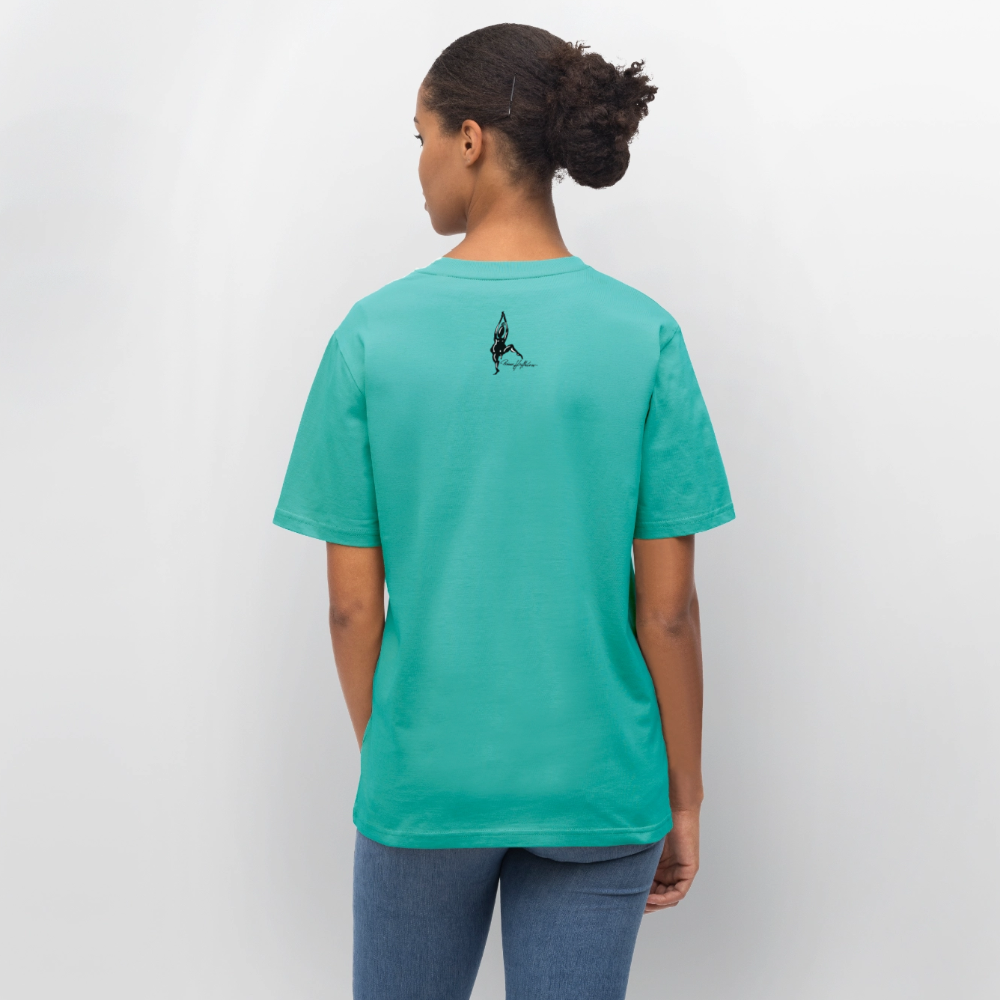 Relaxed Fit Unisex Bio-T-Shirt mit DYNAMIC FIELDS PRINT - Poolblau