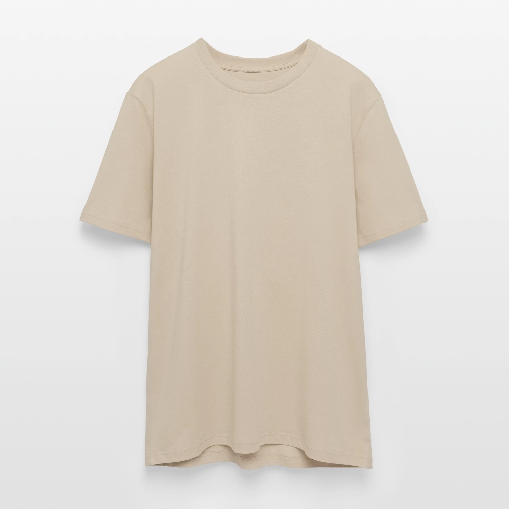 Unisex Bio-T-Shirt mit Flying Cow Print Rückseite - Beige