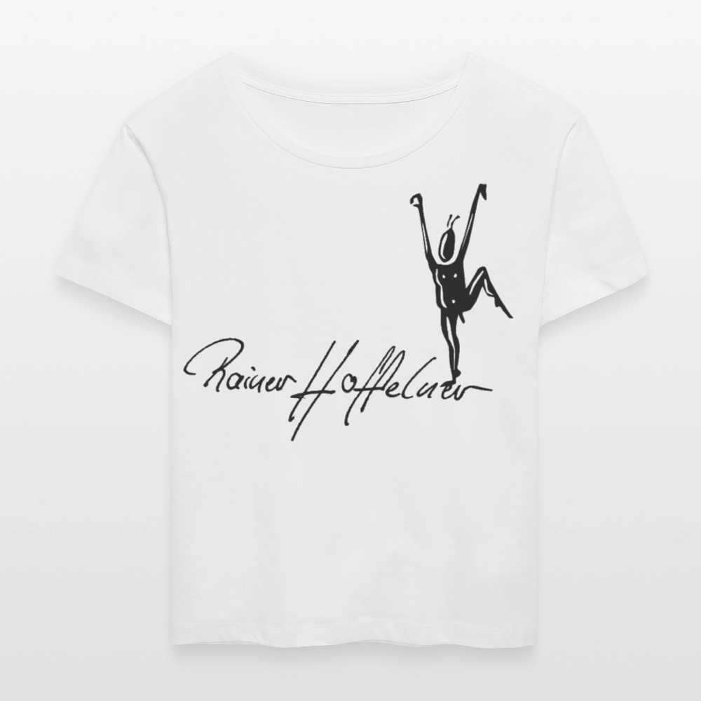 Frauen T-Shirt mit TUSCHEMÄNNCHEN PRINT - Weiß