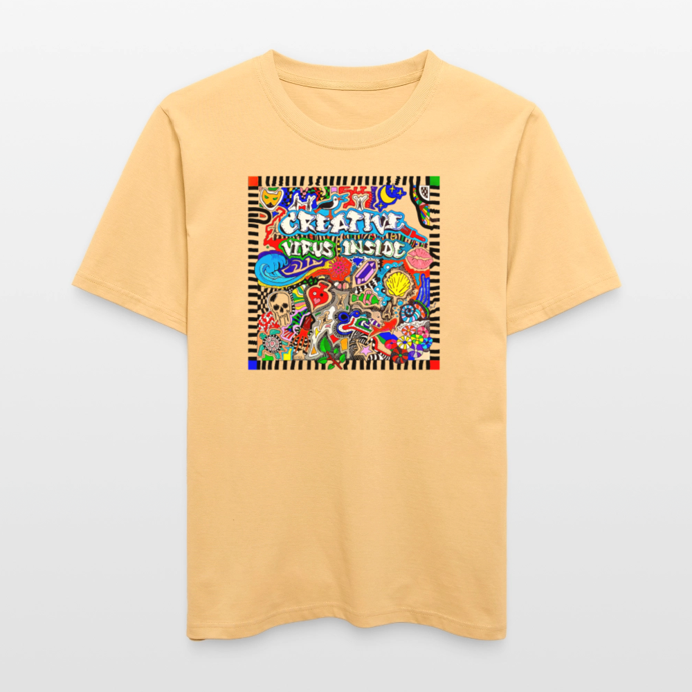 Unisex Bio-T-Shirt mit CREATIVE VIRUS INSIDE PRINT - Hellgelb