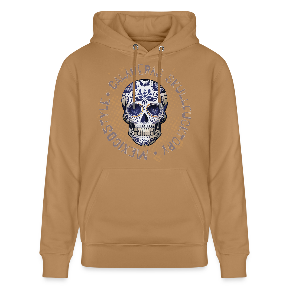 Unisex Hoodie mit CALAVERAS SKULL PRINT - Karamell