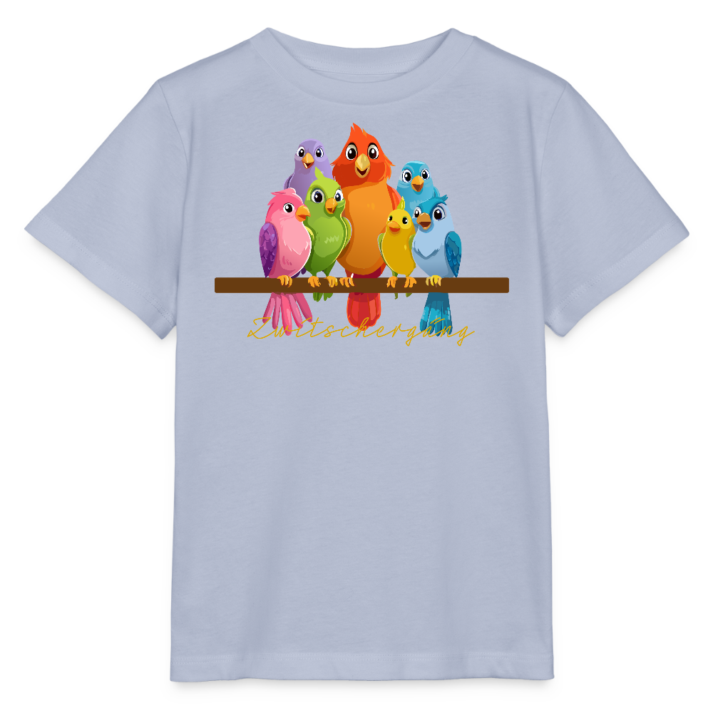 Kinder T-Shirt MINI mit Zwitschergäng Print - Lavendel-Violett