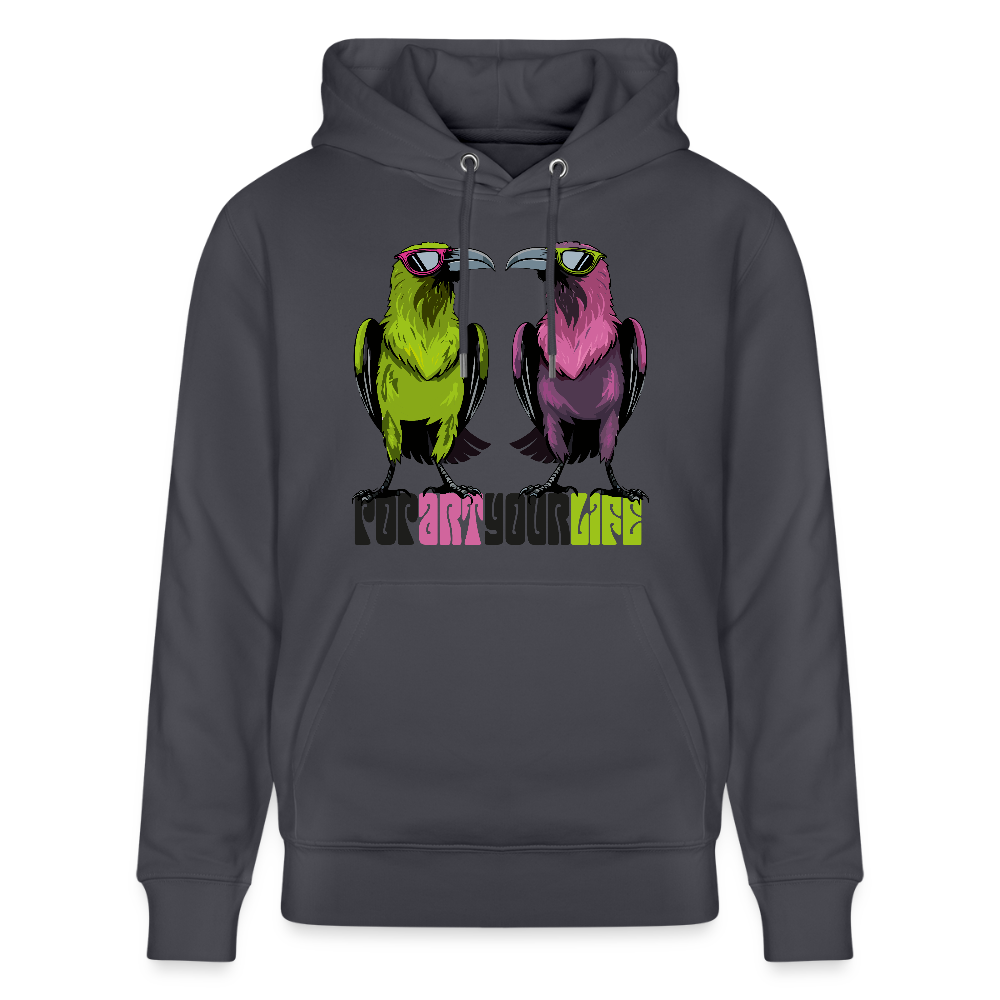 Unisex Hoodie mit POPART YOUR LIFE PRINT - Indigoblau