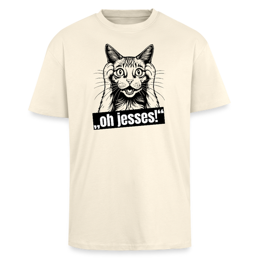 Heavy Oversize T-Shirt mit OH JESSES PRINT - Creme