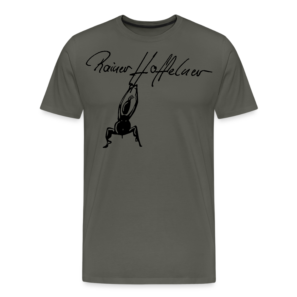 Männer Premium T-Shirt mit TUSCHEMÄNNCHEN PRINT - Asphalt