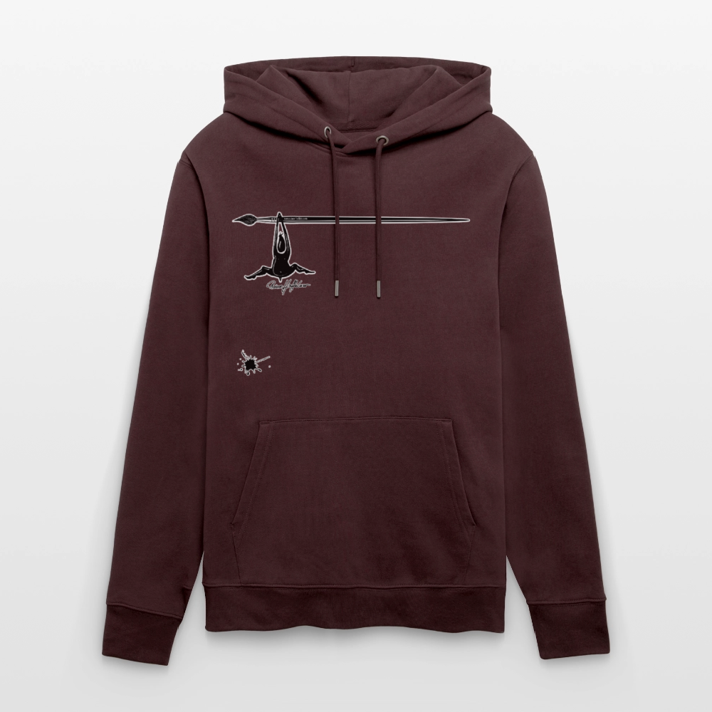 Unisex Hoodie mit TUSCHEMÄNNCHEN PRINT - Maroon