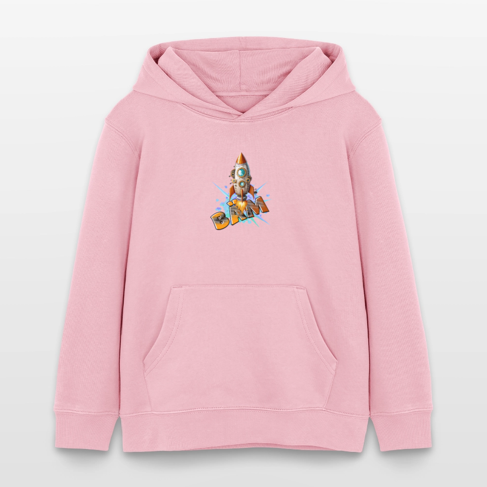 MNJS KIDS Bio-Hoodie mit BÄM PRINT - Hellrosa