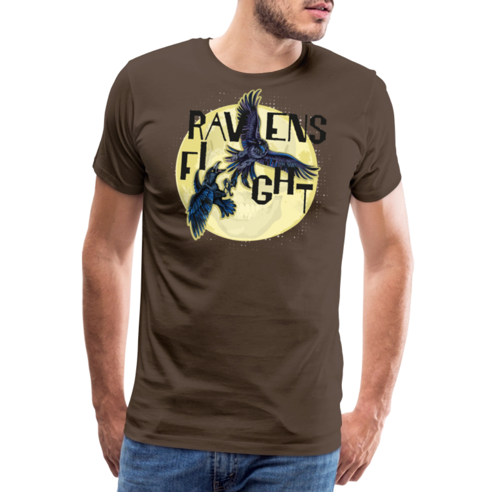 Männer Premium T-Shirt mit RAVENS FIGHT PRINT - Edelbraun