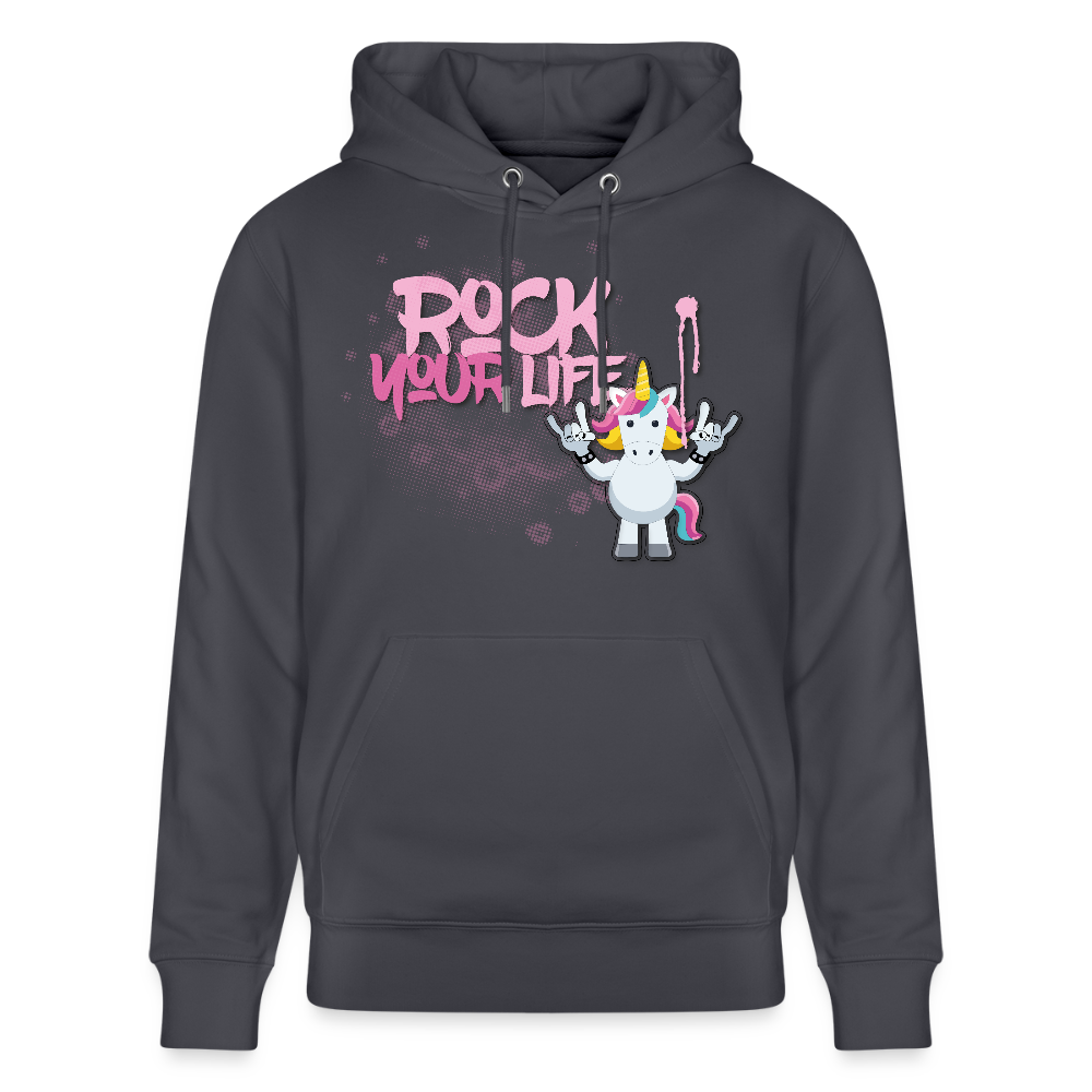 Unisex Hoodie mit ROCK YOUR LIFE PRINT - Indigoblau