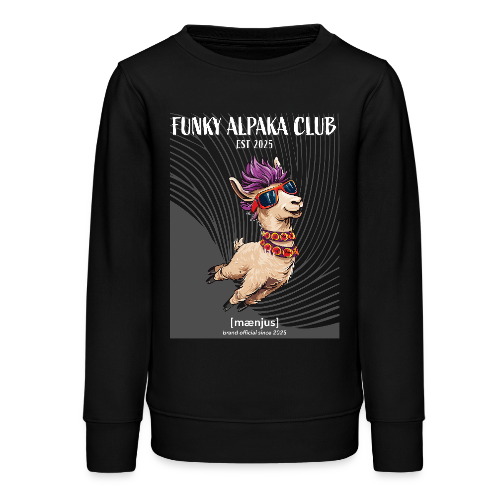 MNJS TEENS Bio Sweatshirt mit FUNKY ALPAKA CLUB PRINT - Schwarz