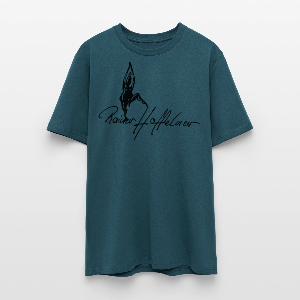 Unisex Bio-T-Shirt mit TUSCHEMÄNNCHEN PRINT - Dunkles Petrol
