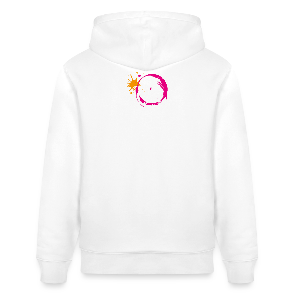 Unisex Hoodie mit ES ESKALIERT EH PRINT - Weiß